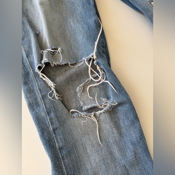 Veronica Beard-High Rise-Distressed-Blue-Jeans-Distressing-Cut Offs- Size 25 - Picture 9 of 16
